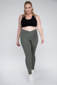 PLUS SIZE V WAIST FULL LENGTH LEGGINGS