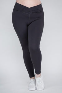 PLUS SIZE V WAIST FULL LENGTH LEGGINGS