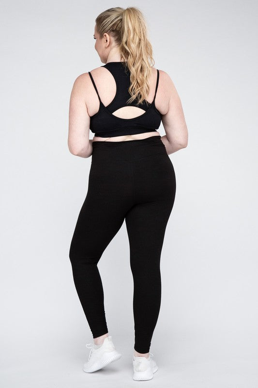 PLUS SIZE V WAIST FULL LENGTH LEGGINGS