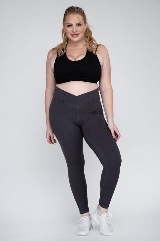 PLUS SIZE V WAIST FULL LENGTH LEGGINGS