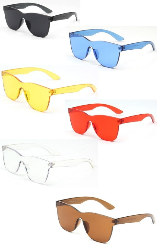 Unisex Square Tinted Lens Fashion Sunglasses