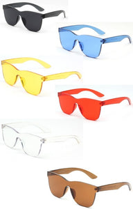 Unisex Square Tinted Lens Fashion Sunglasses