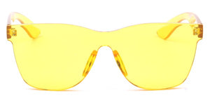 Unisex Square Tinted Lens Fashion Sunglasses