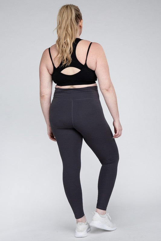 PLUS SIZE V WAIST FULL LENGTH LEGGINGS