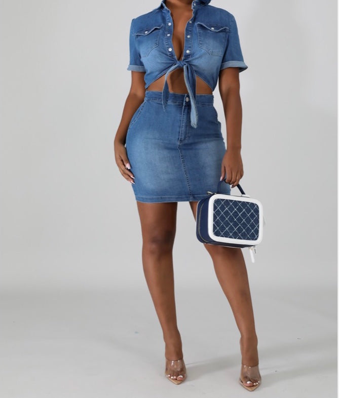 Denim Baby Doll Dress