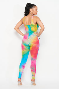 Tie Dye Sleeveless Jumpsuit