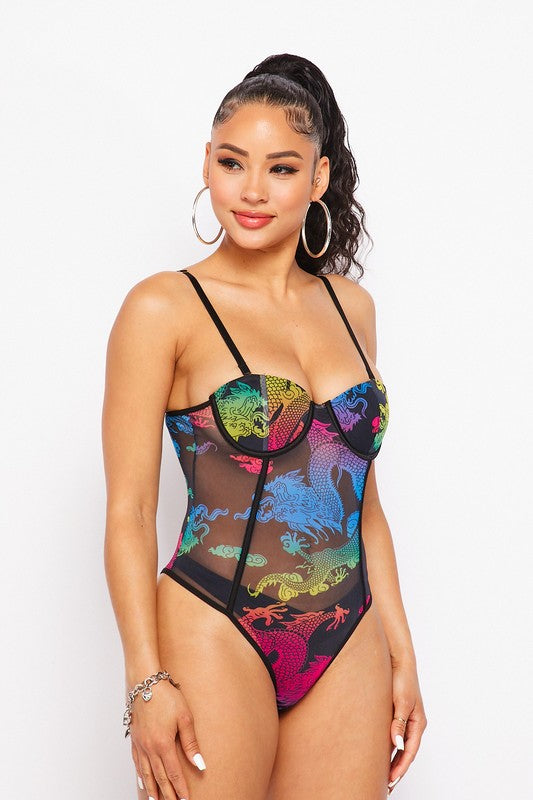 Colorful Dragons Bodysuit